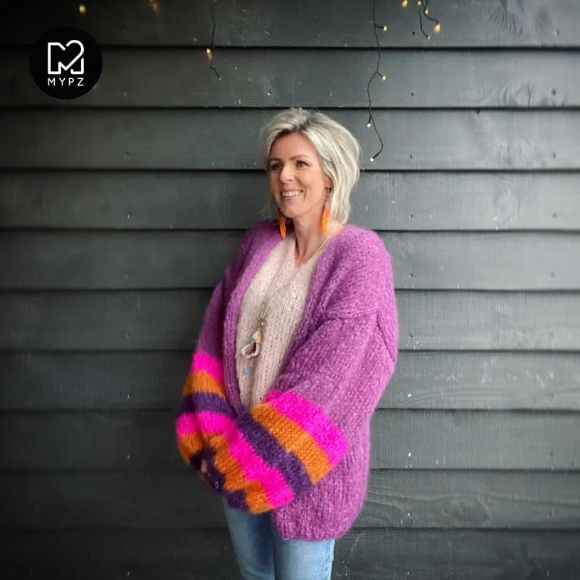 Knitting kit – MYPZ Basic Light Mohair Cardigan Celeste No10 (ENG-NL)