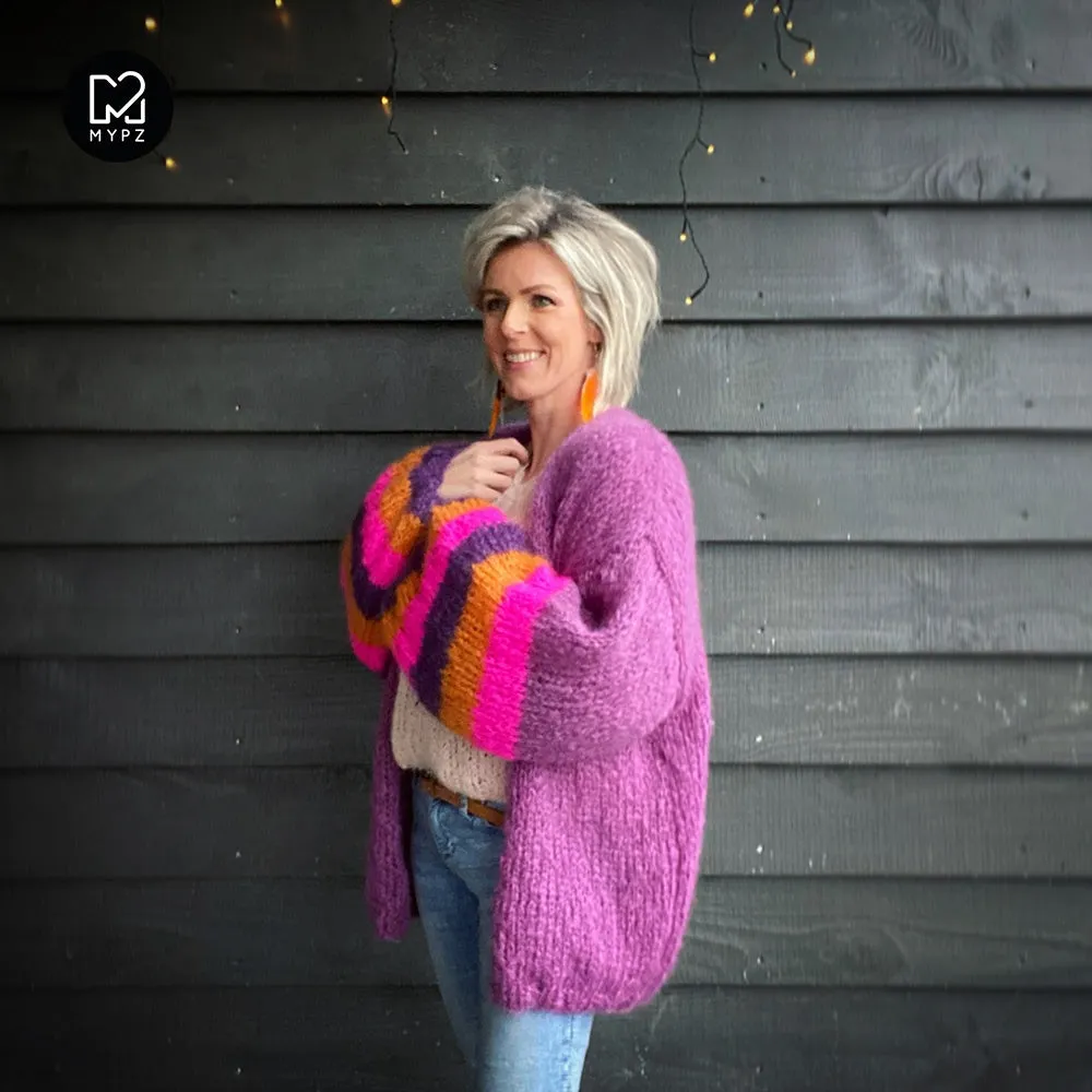Knitting kit – MYPZ Basic Light Mohair Cardigan Celeste No10 (ENG-NL)