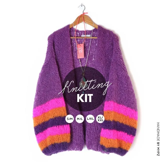 Knitting kit – MYPZ Basic Light Mohair Cardigan Celeste No10 (ENG-NL)