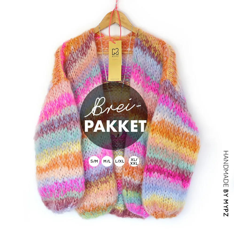 Knitting Kit – MYPZ Chunky Mohair Cardigan Bright Moments No.15 (ENG-NL)