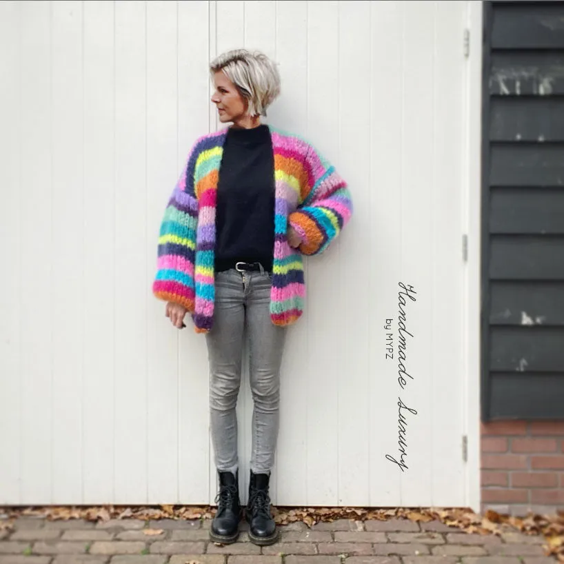 Knitting Kit – MYPZ Mohair Rainbow Cardigan No.15 (ENG-NL-DE)