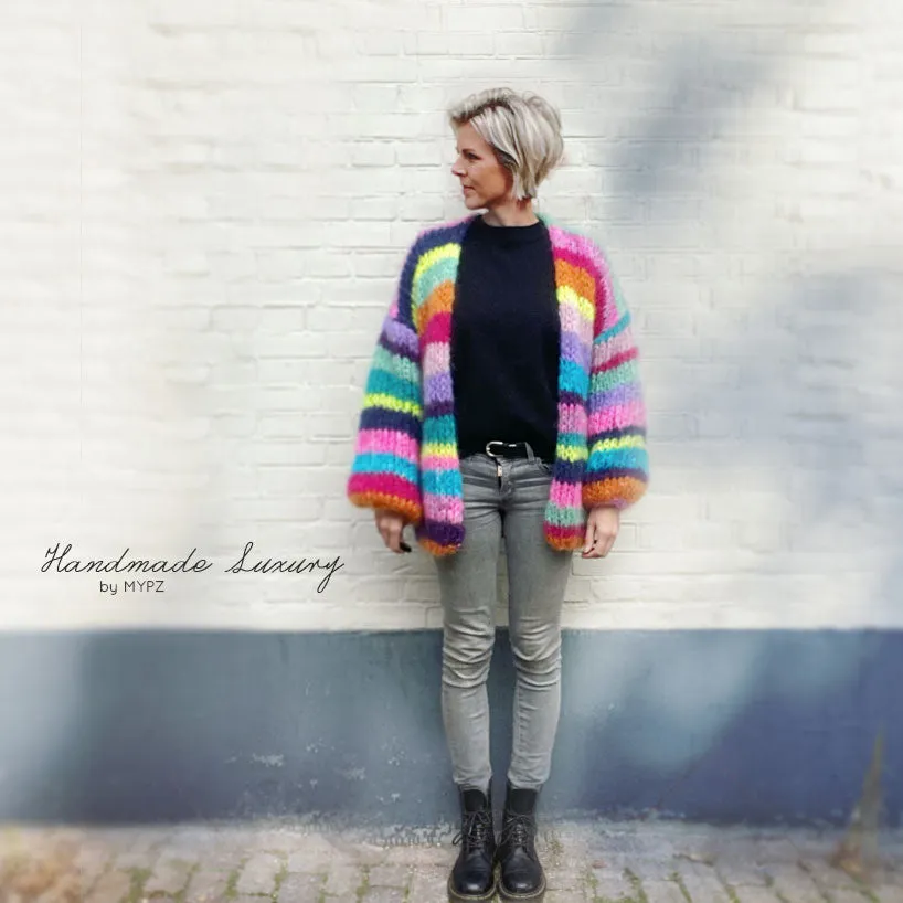 Knitting Kit – MYPZ Mohair Rainbow Cardigan No.15 (ENG-NL-DE)