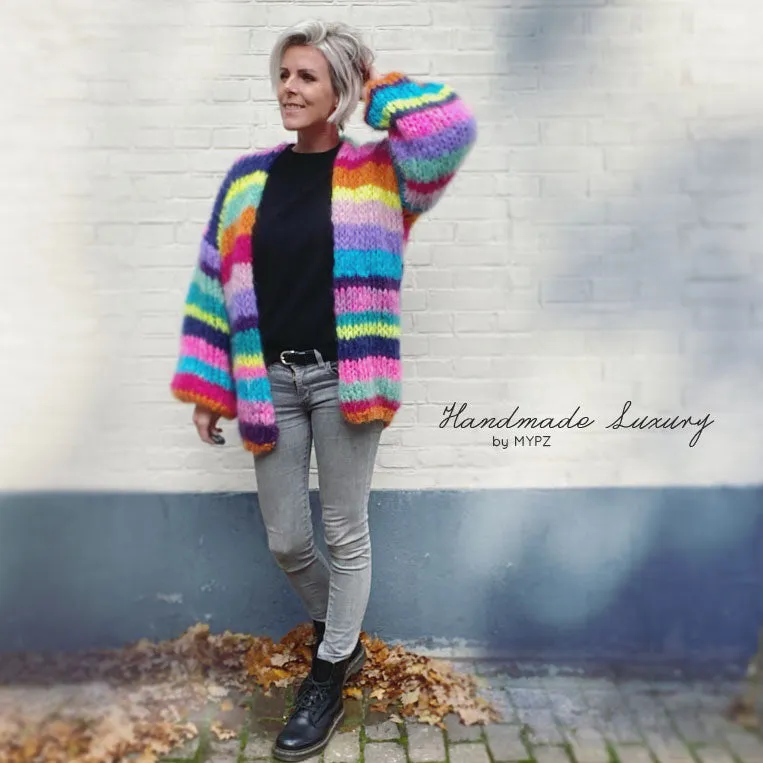 Knitting Kit – MYPZ Mohair Rainbow Cardigan No.15 (ENG-NL-DE)
