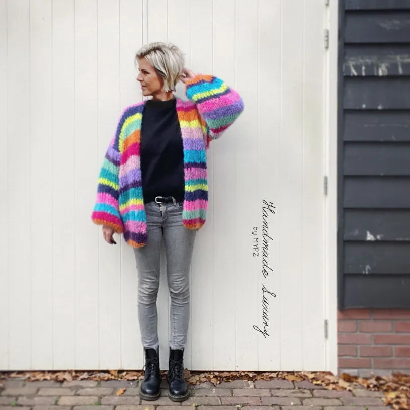Knitting Kit – MYPZ Mohair Rainbow Cardigan No.15 (ENG-NL-DE)