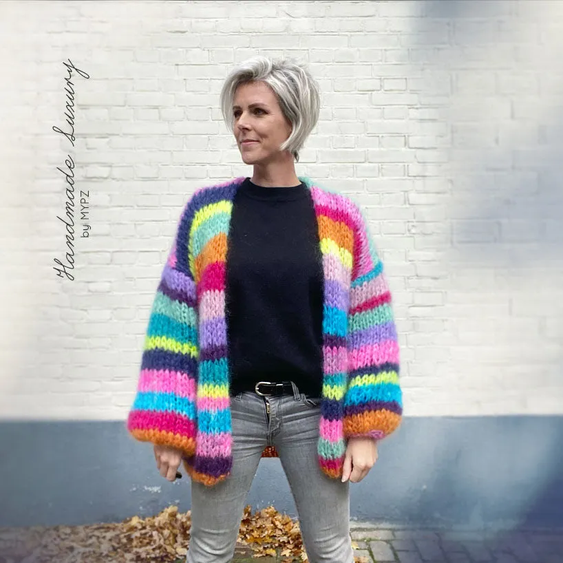 Knitting Kit – MYPZ Mohair Rainbow Cardigan No.15 (ENG-NL-DE)