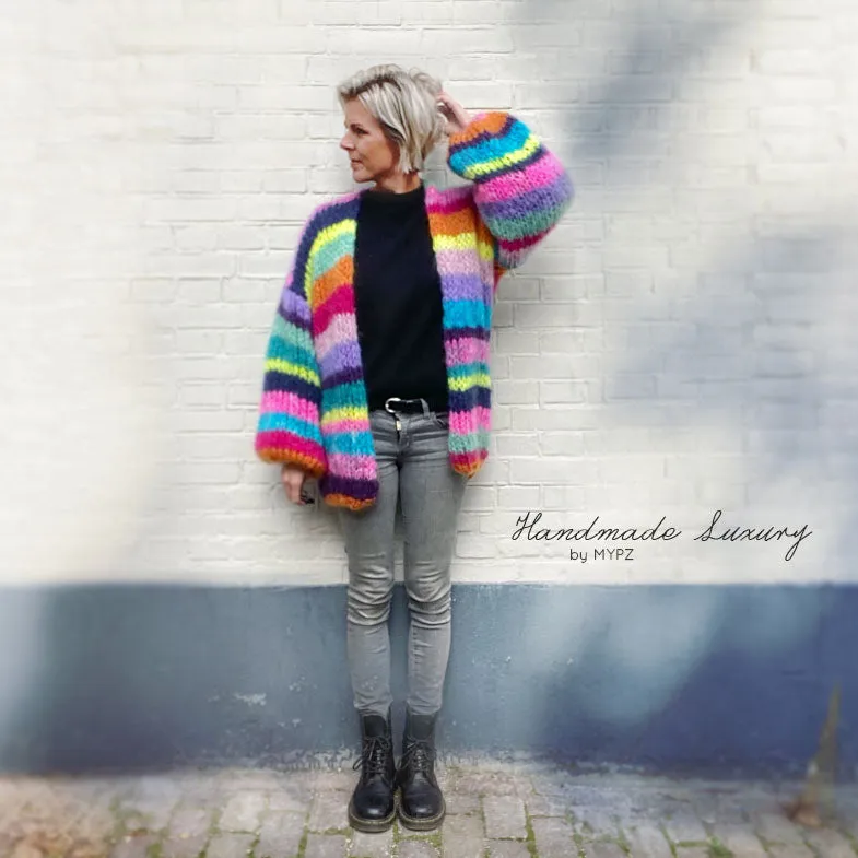 Knitting Kit – MYPZ Mohair Rainbow Cardigan No.15 (ENG-NL-DE)