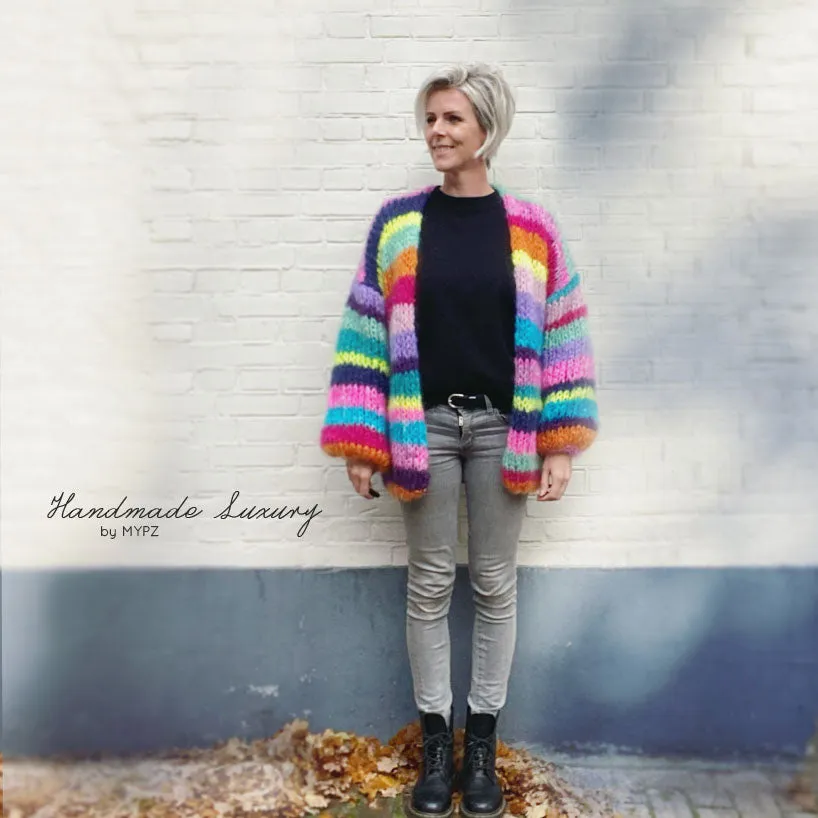 Knitting Kit – MYPZ Mohair Rainbow Cardigan No.15 (ENG-NL-DE)