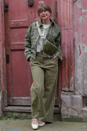 Komodo Lion Green Stripe Trouser