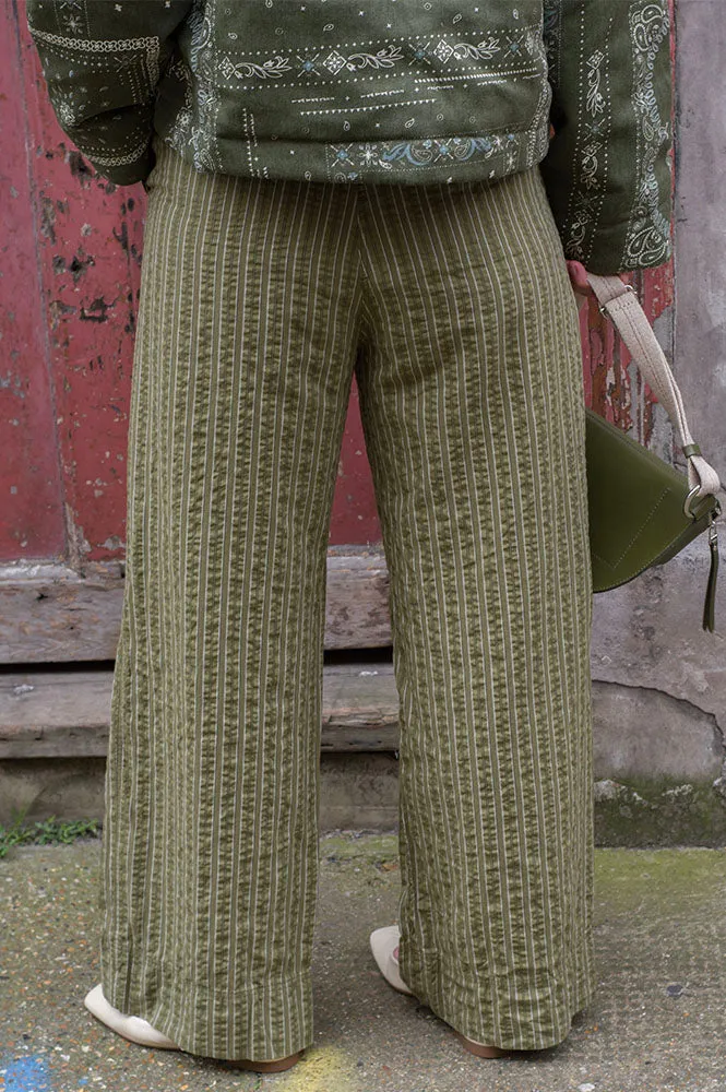 Komodo Lion Green Stripe Trouser