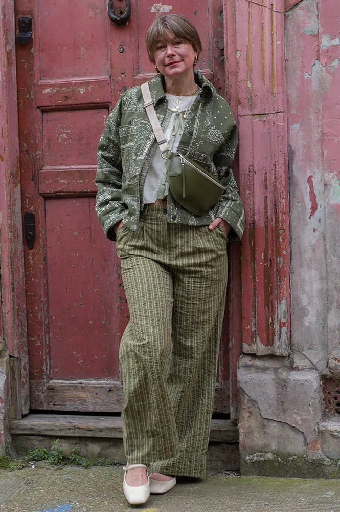 Komodo Lion Green Stripe Trouser
