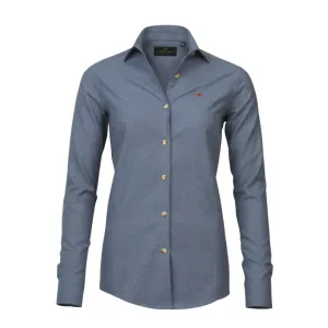 Laksen Brittany Ladies Brushed Cotton Shirt - Blue