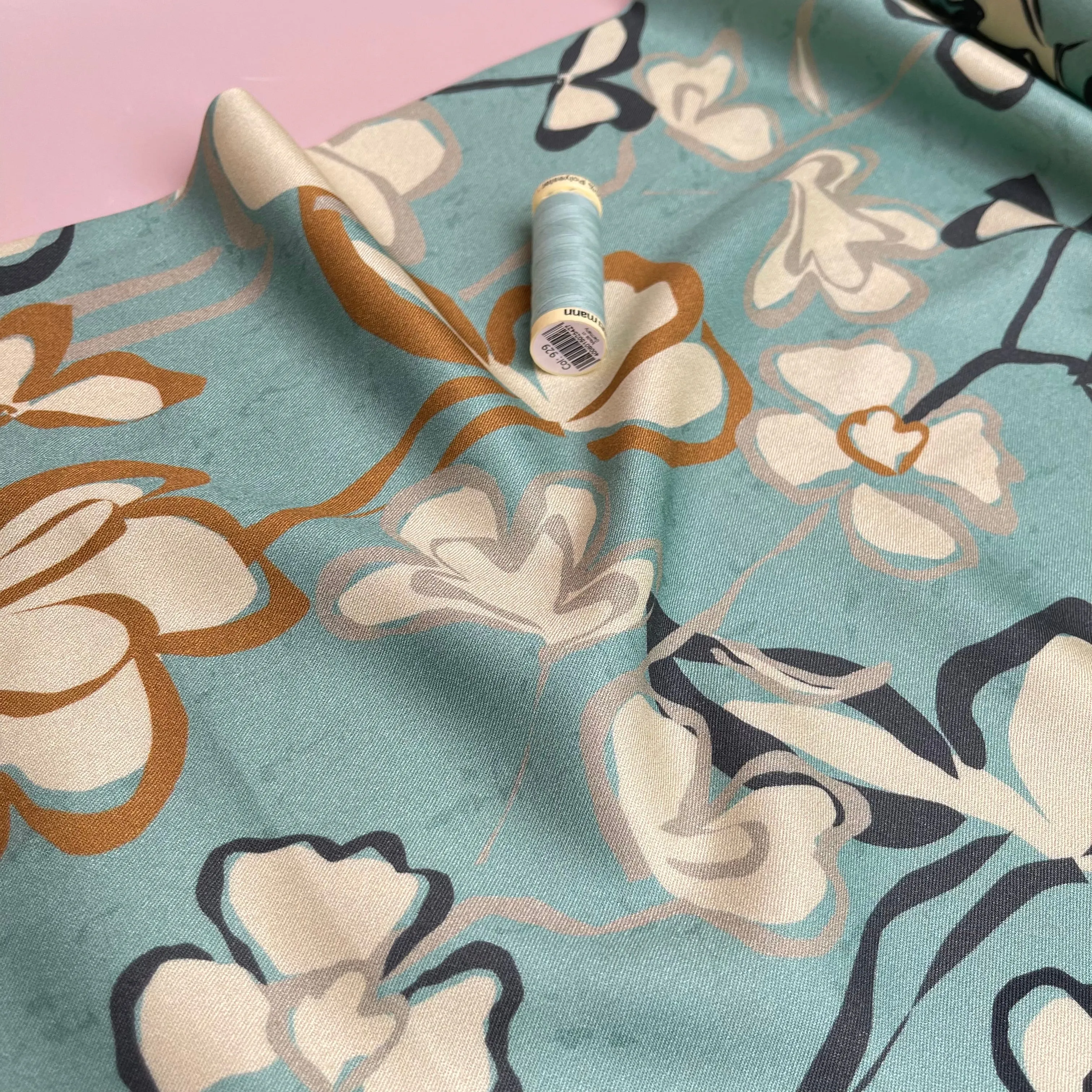 Light & Lush - Coastal Flowers Viscose Twill Fabric