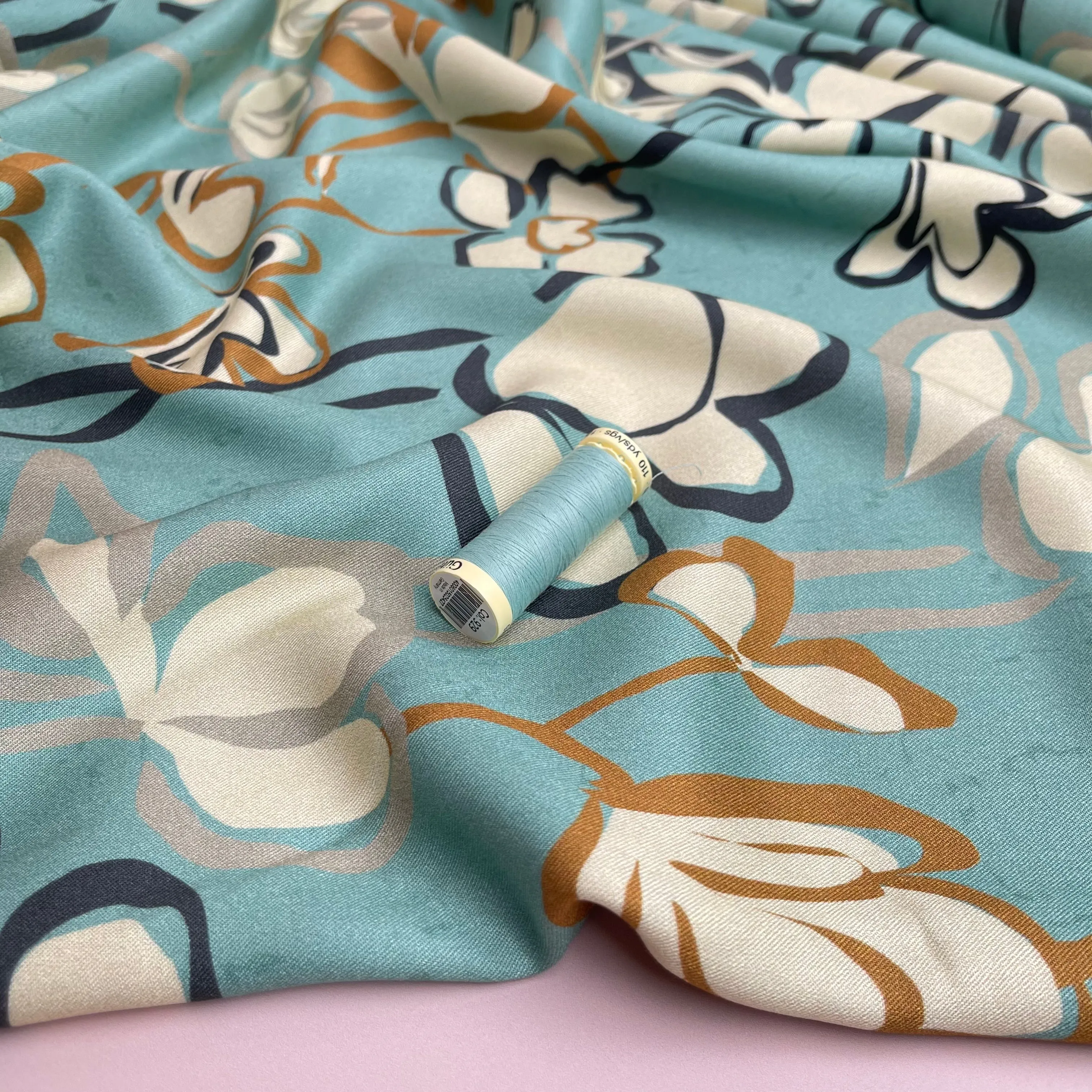 Light & Lush - Coastal Flowers Viscose Twill Fabric