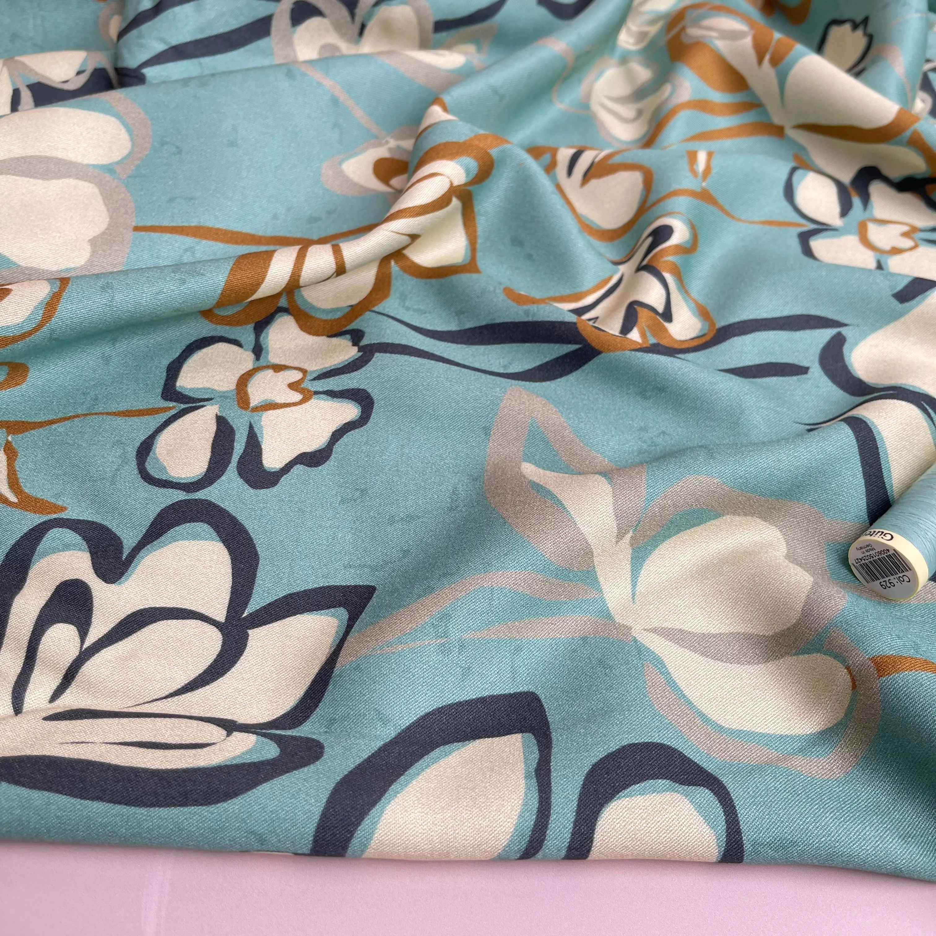 Light & Lush - Coastal Flowers Viscose Twill Fabric