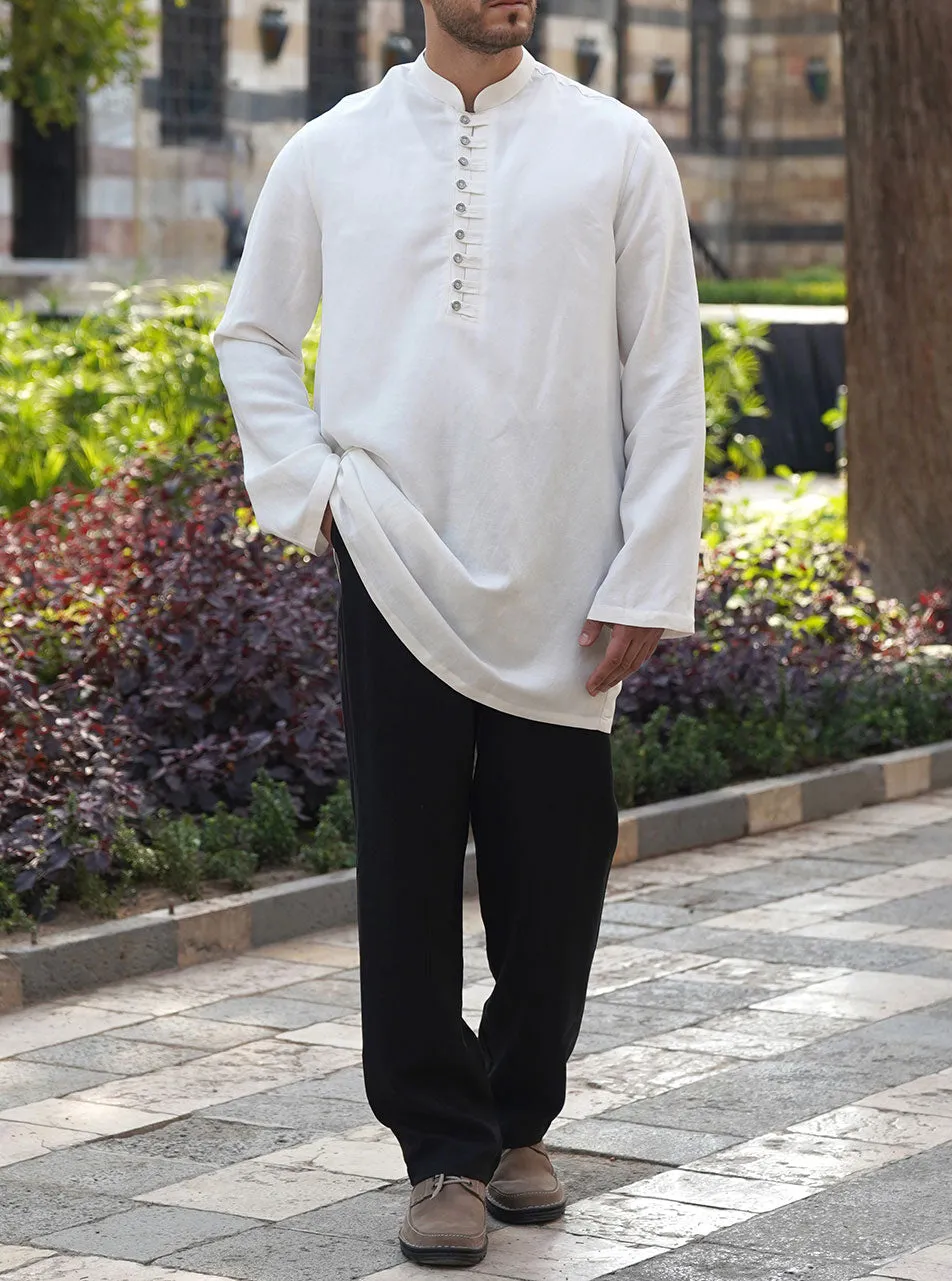 Linen Multi-Buttoned Top