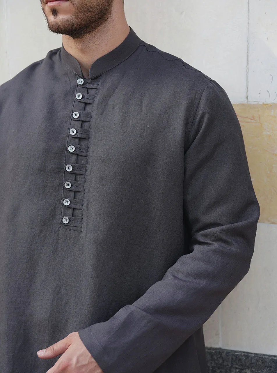 Linen Multi-Buttoned Top