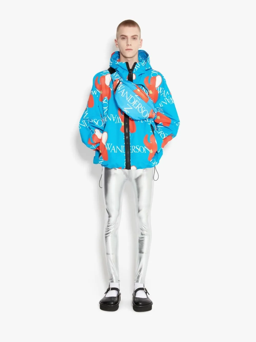 Logo-Print Hooded Jacket