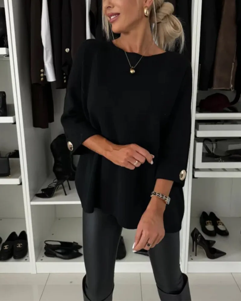 LOTTIE - Cosy Buttoned Pullover