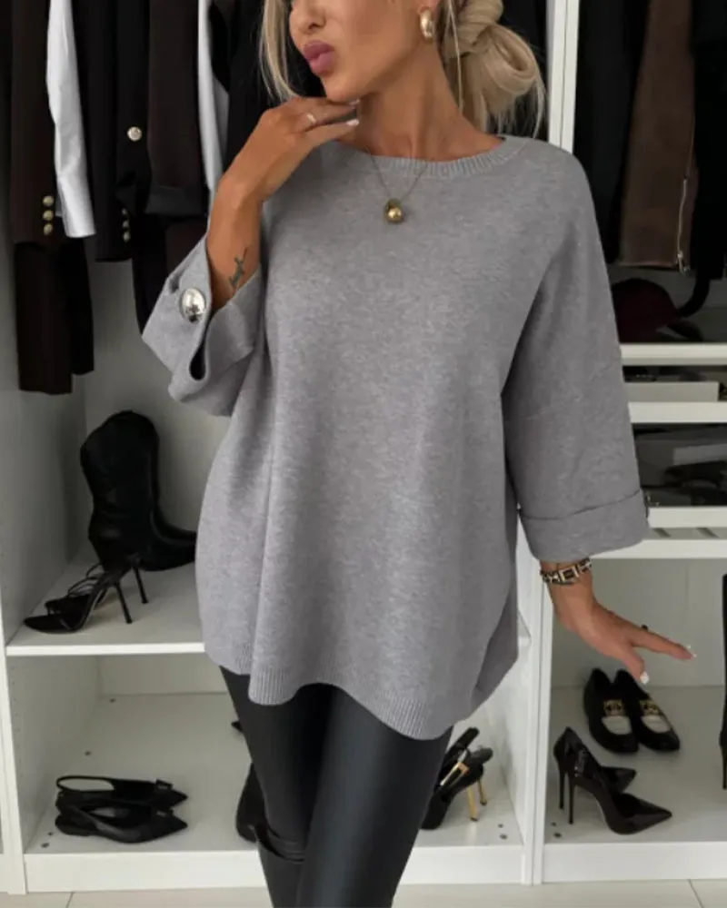 LOTTIE - Cosy Buttoned Pullover