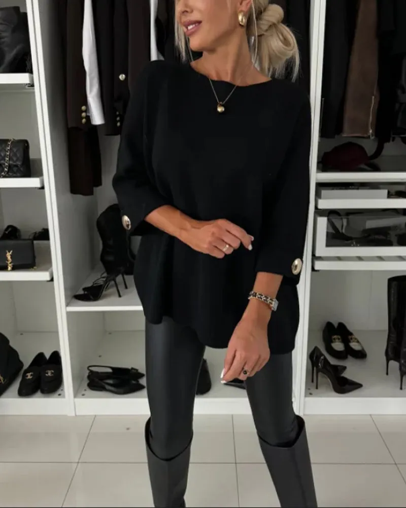 LOTTIE - Cosy Buttoned Pullover