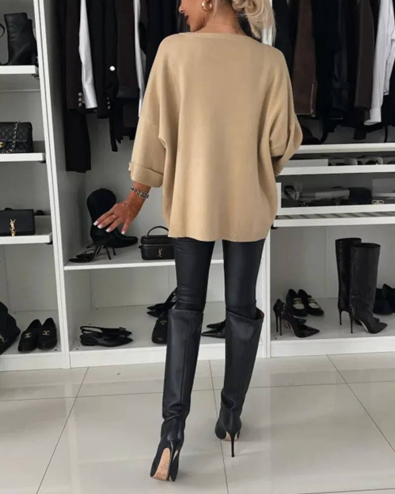 LOTTIE - Cosy Buttoned Pullover