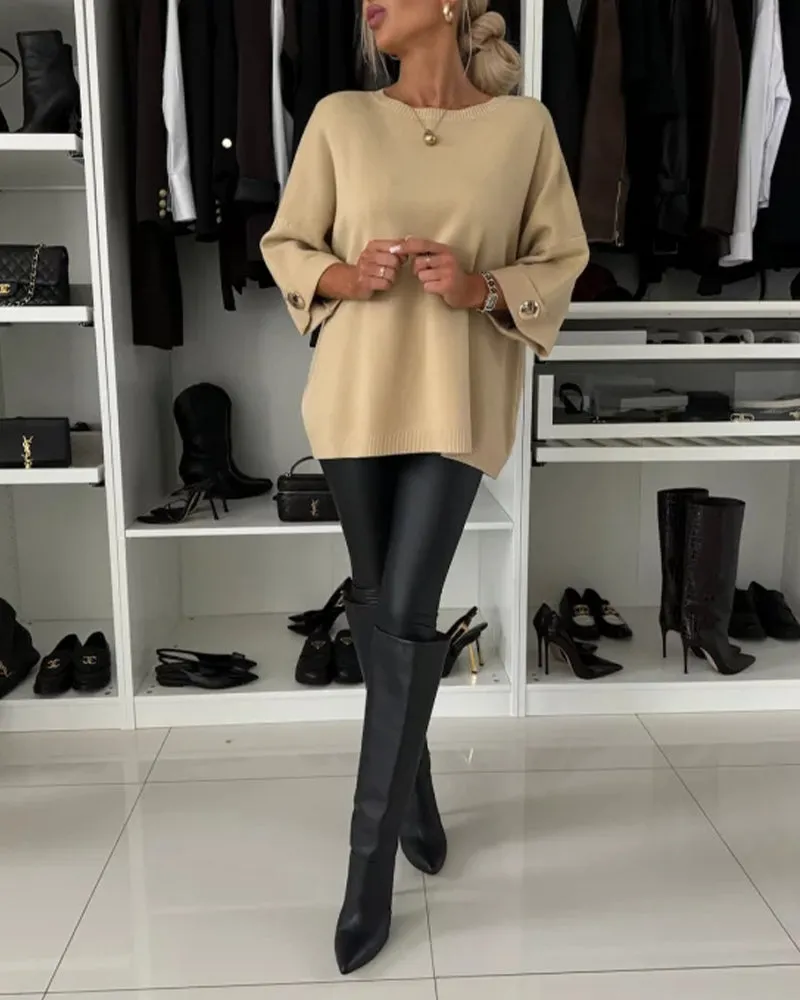 LOTTIE - Cosy Buttoned Pullover