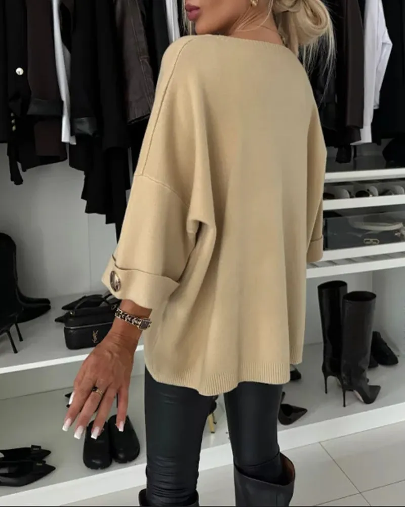 LOTTIE - Cosy Buttoned Pullover