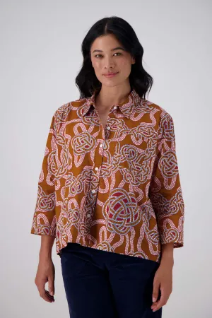 Loveknots Shirt Caramel in Cotton
