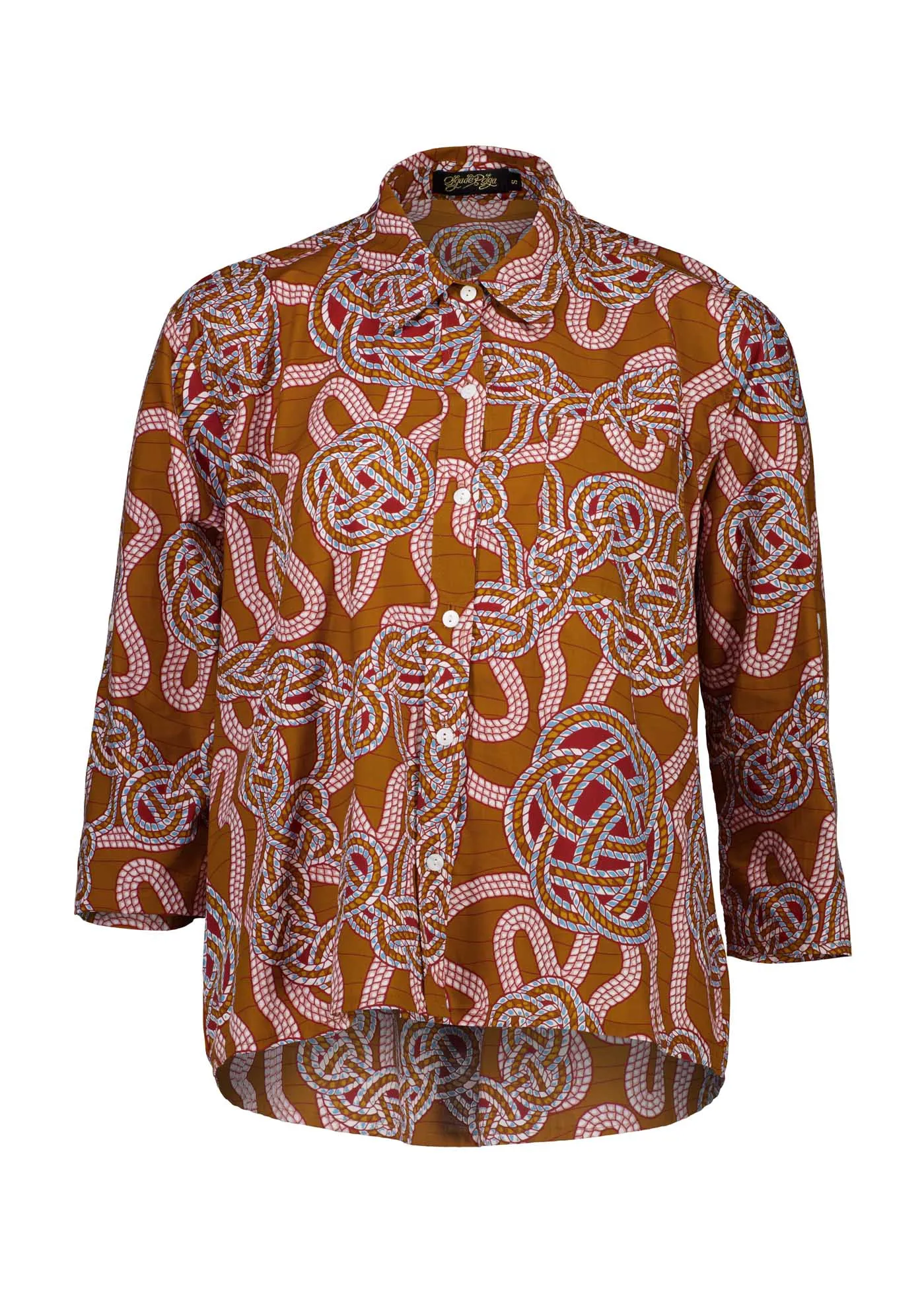 Loveknots Shirt Caramel in Cotton