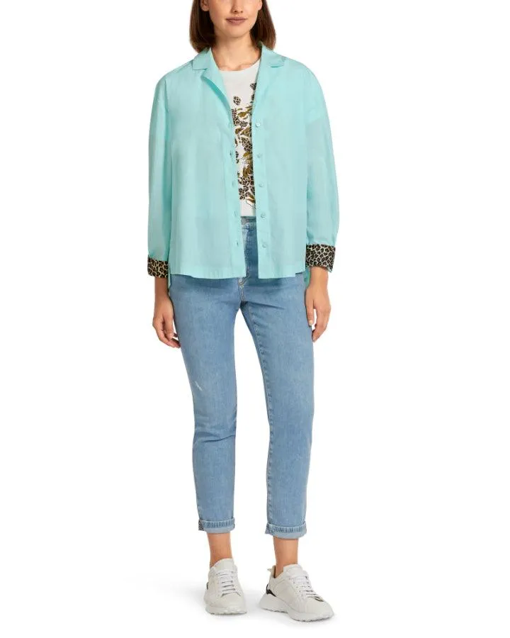Marc Cain Leopard Cuff Shirt