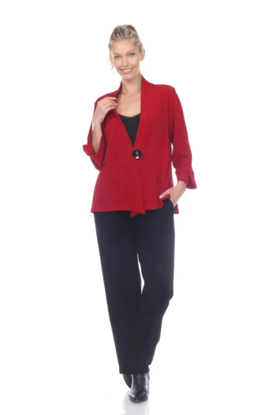 Moonlight Short High-Low One-Button Jacket in Red -  2006-RD