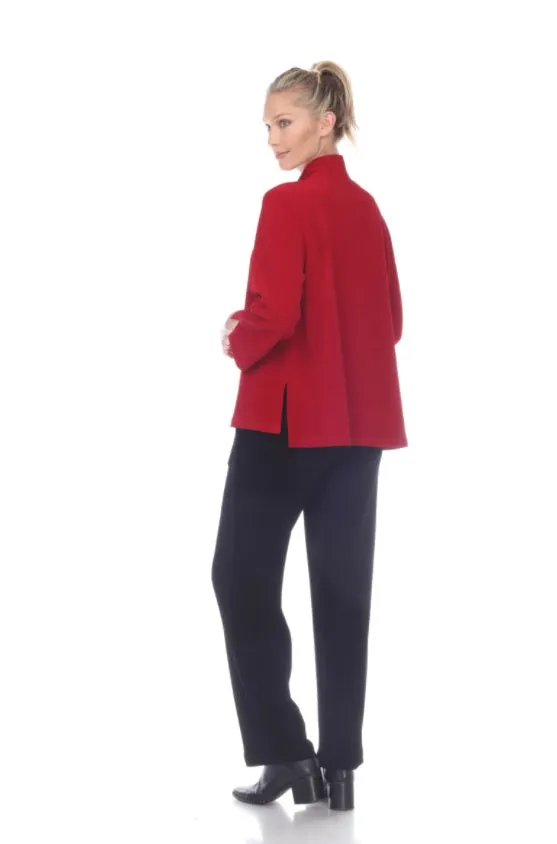 Moonlight Short High-Low One-Button Jacket in Red -  2006-RD