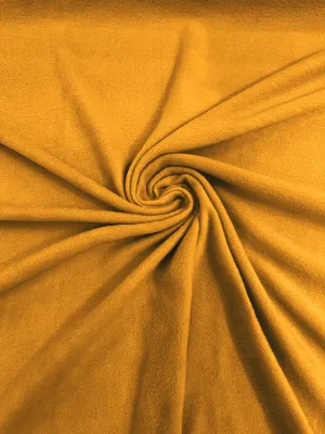 Mustard Solid Polar Fleece Fabric Sold by the yard 60"Wide|Antipilling 245GSM |Medium Soft Weight| Blanket Supply,DIY, Decor,Baby Blanket