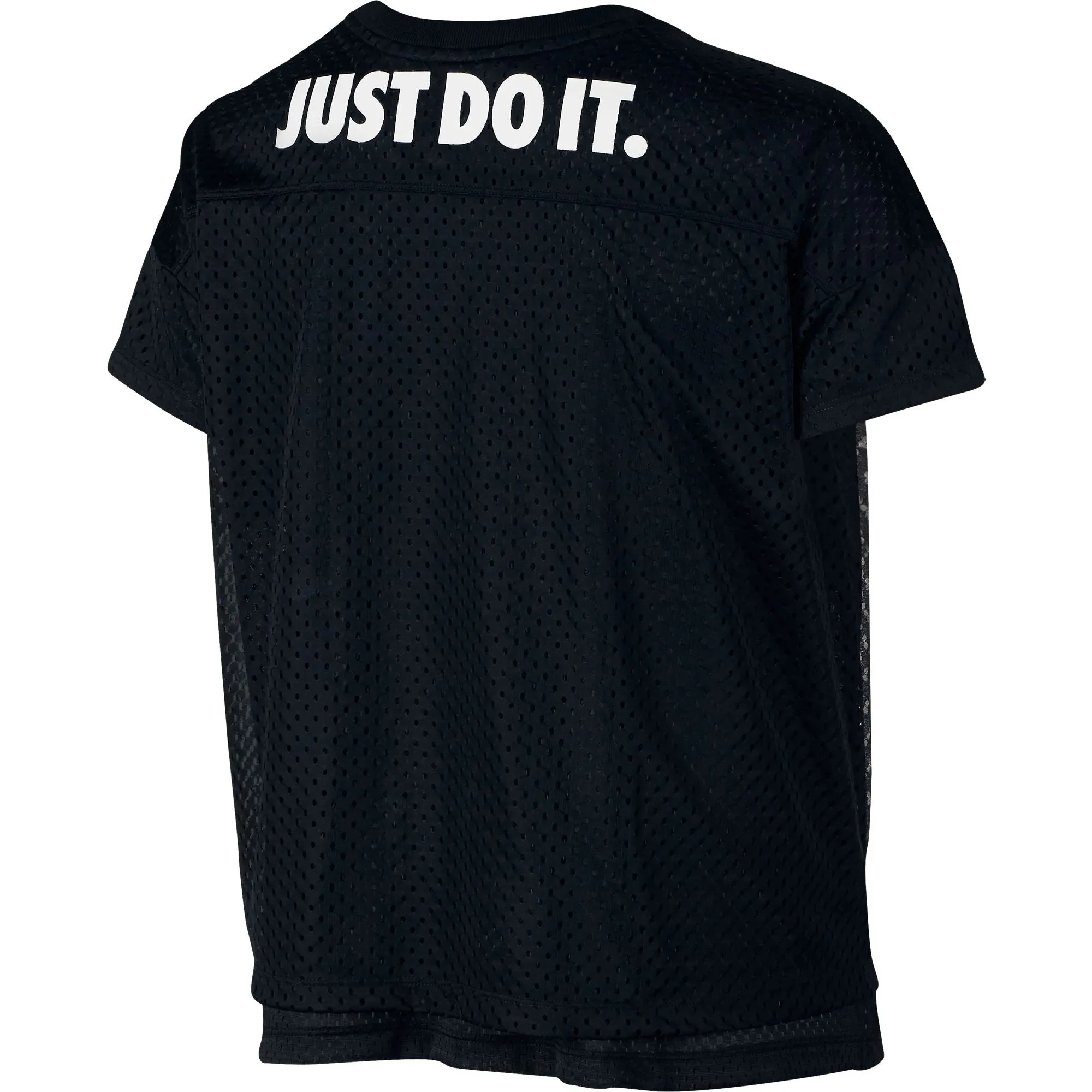 Nike Crop Mesh Women's T-Shirt Black/White