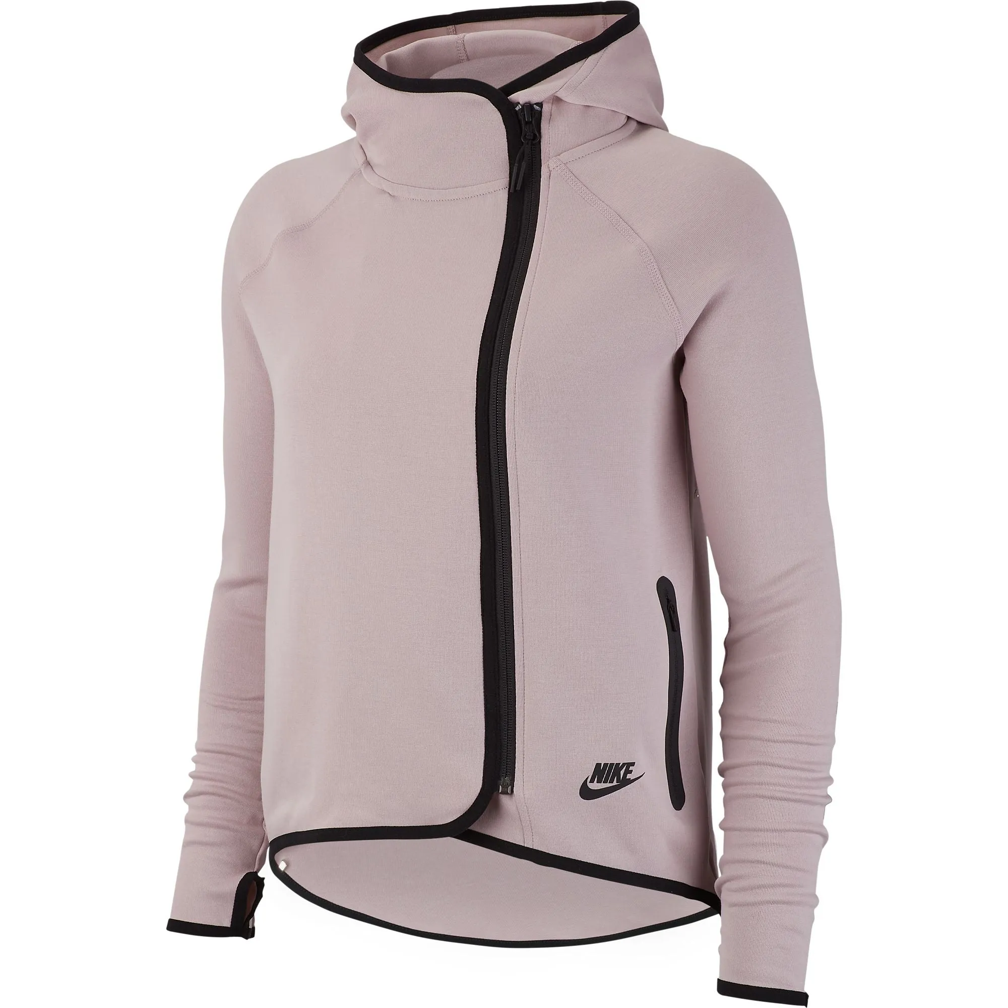 Nike Sportswear Tech Fleece Women's Full Zip Cape Hoodie Rose Pink-Black
