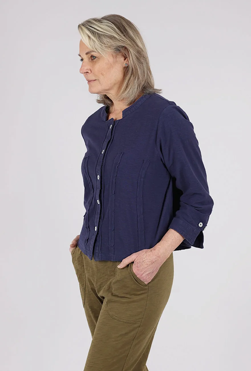 Ollie Slub Jacket, Navy