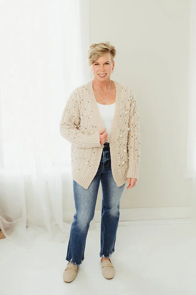 Pearl Embellished Cardi