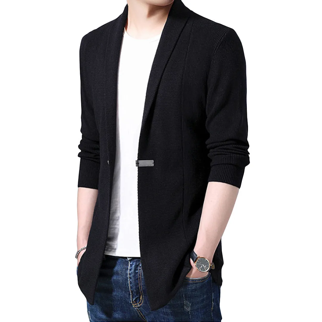 Pologize™ Solid Single Button Cardigan