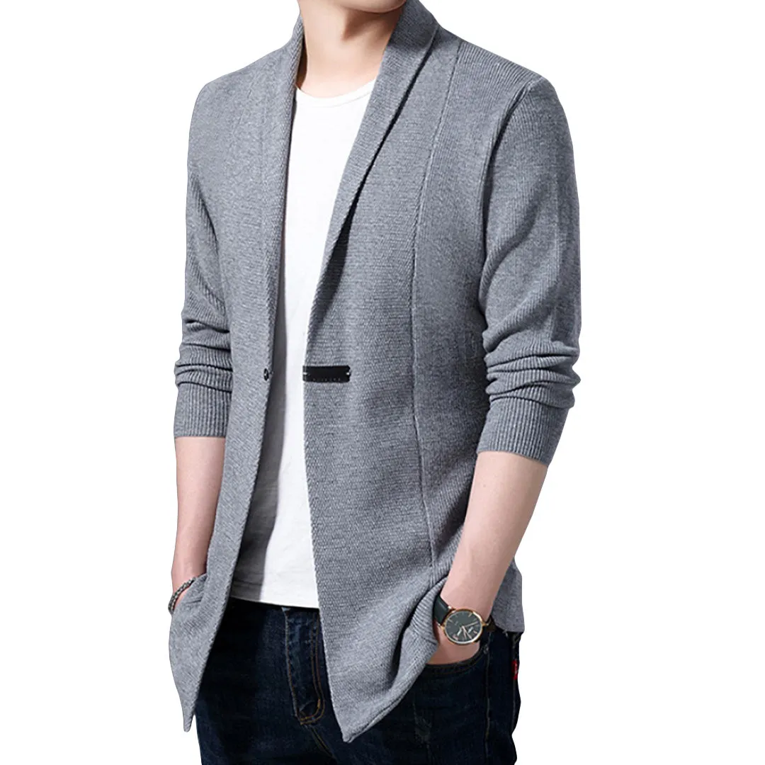 Pologize™ Solid Single Button Cardigan