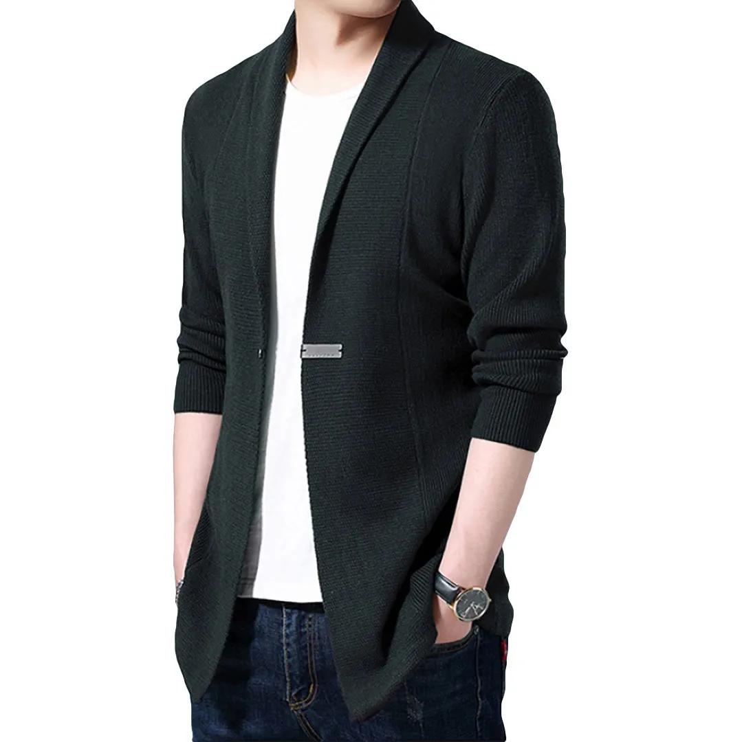 Pologize™ Solid Single Button Cardigan