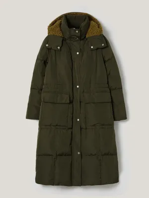 Relaxed longline puffer coat