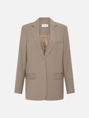 Relaxed Tailored Blazer in Taupe