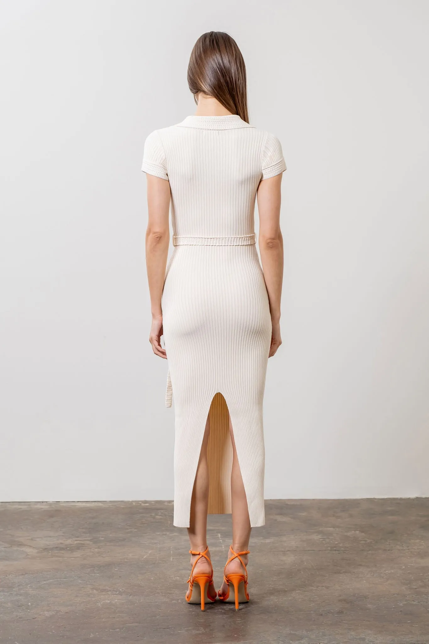 Rib Knit Midi Dress