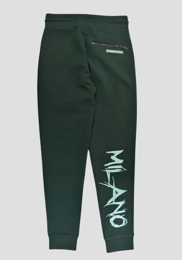 Roberto Vino Sweatsuit - Milano Hoodie & Pants - Green - RVHO1-ML-GRN
