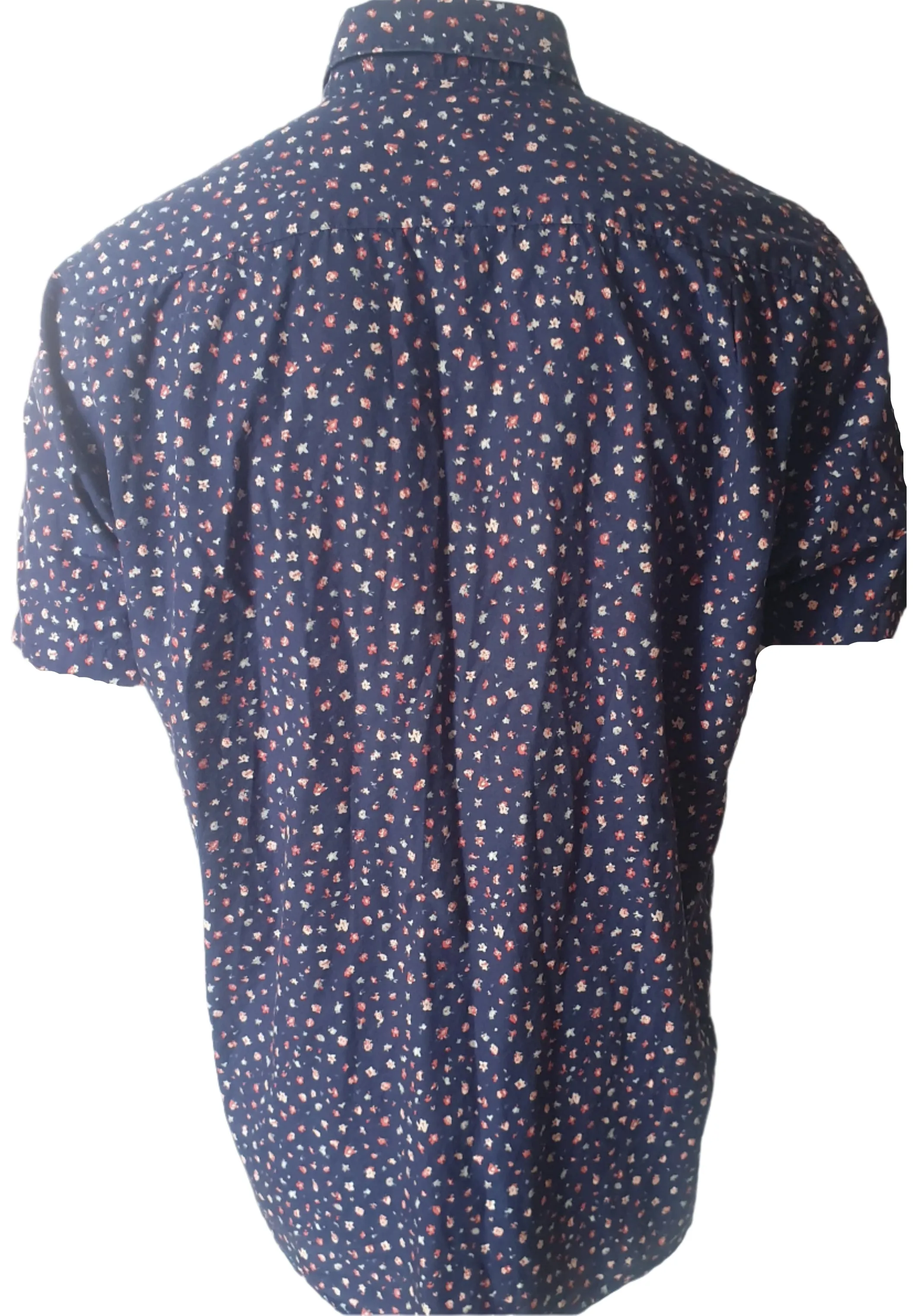 SALE Barkers Navy Floral Men's Shirt (XL)