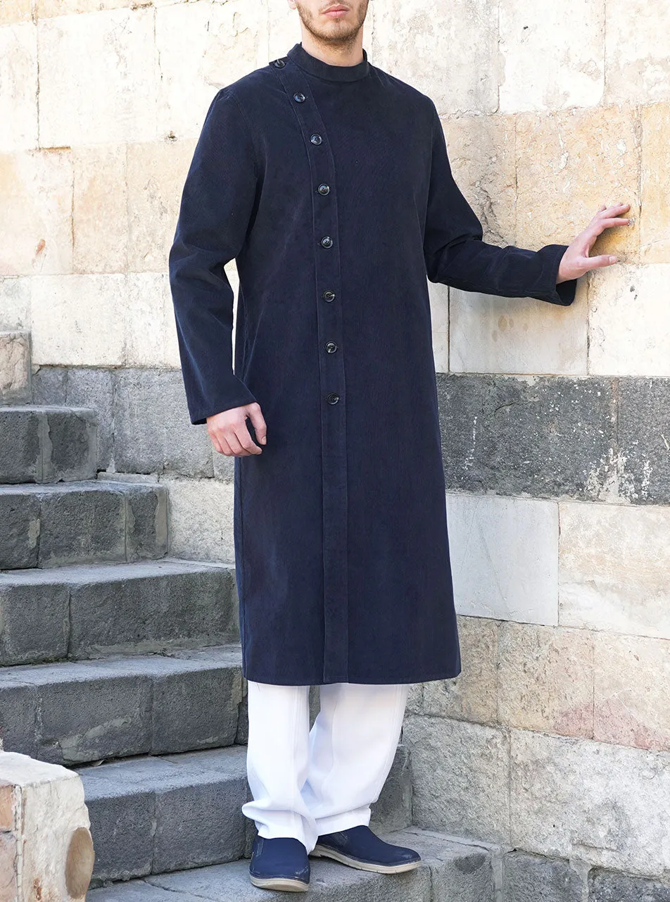 Side Buttoned Corduroy Jubba