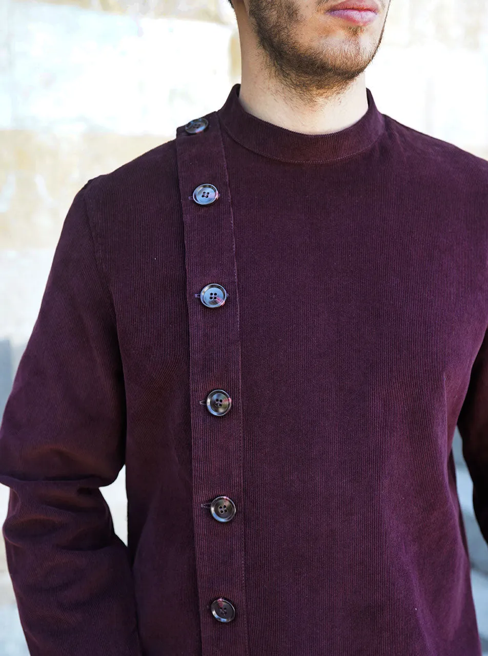 Side Buttoned Corduroy Jubba