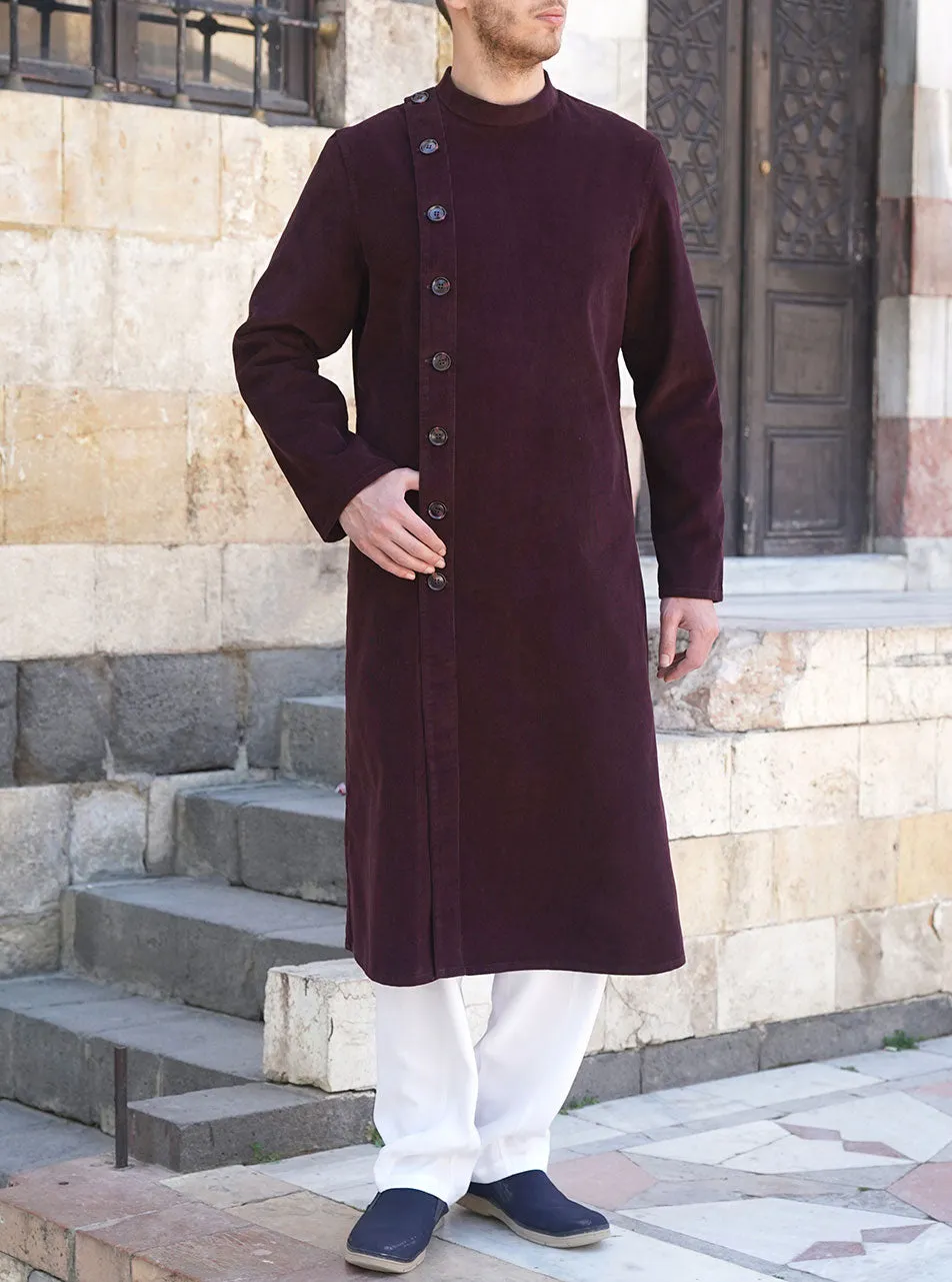 Side Buttoned Corduroy Jubba