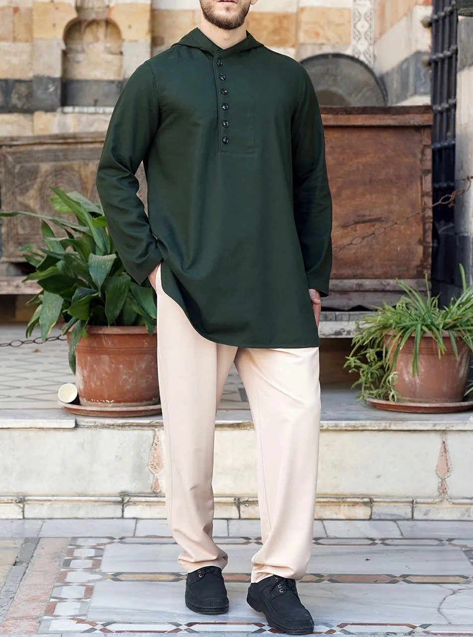 Side Buttoned Hoodie