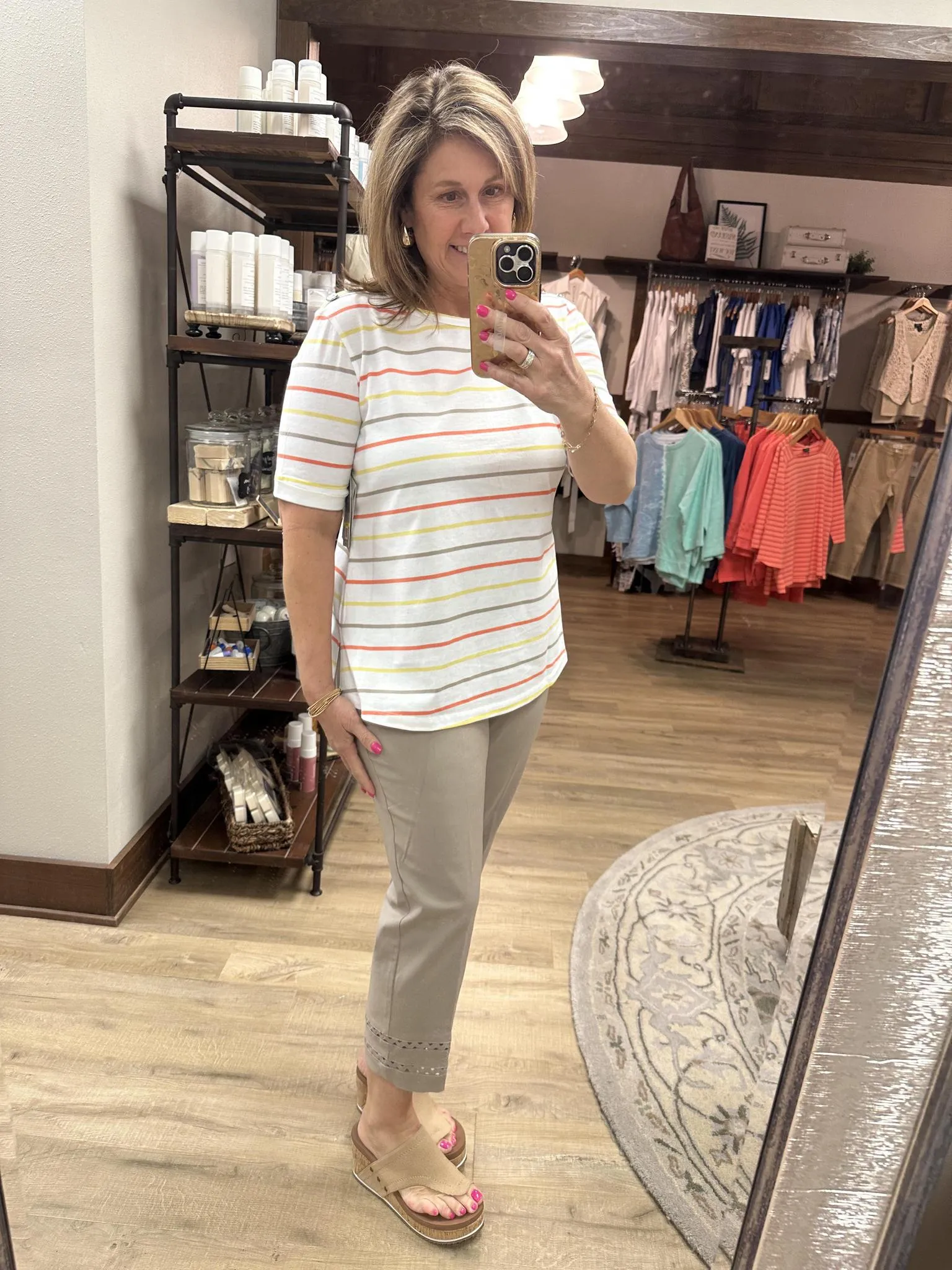 Slimsation Crop pant-Stone